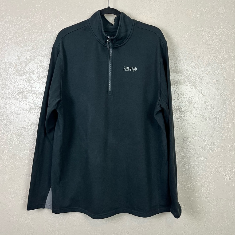 5 for $30 Redhead 1/4 Zip‎ Shirt Size XL Men's Black Long Sleeve  Knit